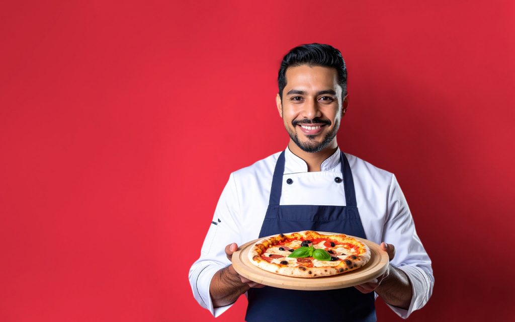 Aktionen & Angebote bei PIER 7 - Koch mit Pizza